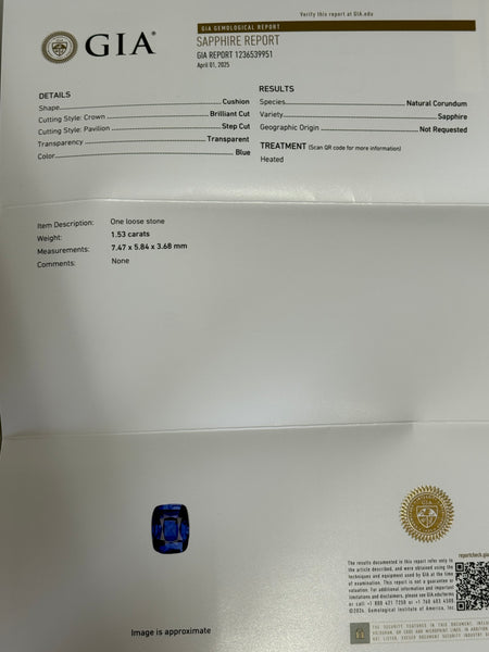 18KW Blue Sapphire Diamond Ring