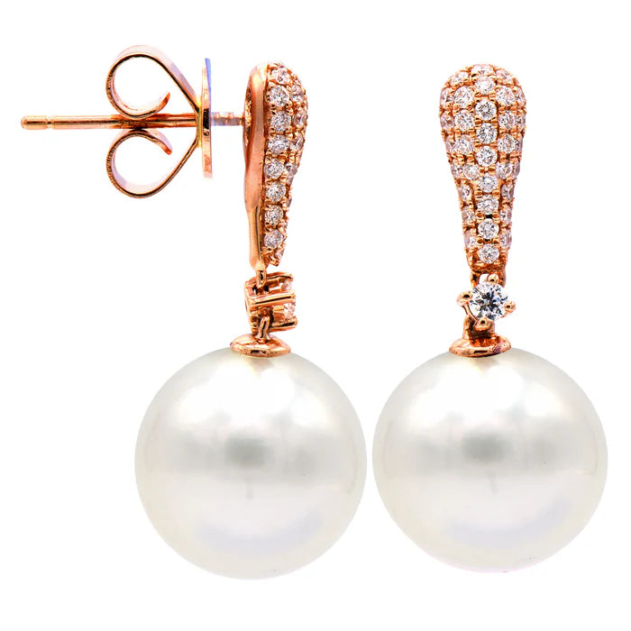 18KR South Sea Pearl Drop Earrings