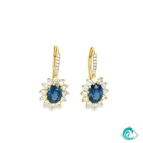 18KY GIA Sapphire Kalia Earrings