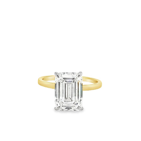 14KY Lab Grown Emerald Cut Clara Engagement Ring