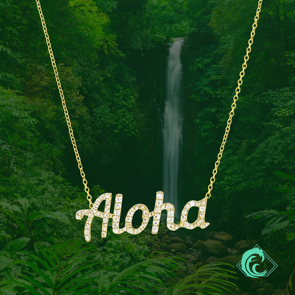 14KY Diamond Aloha Necklace