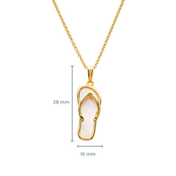 14kt Gold Vermeil MOP Flip Flop Necklace