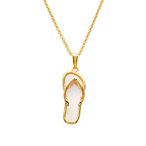 14kt Gold Vermeil MOP Flip Flop Necklace