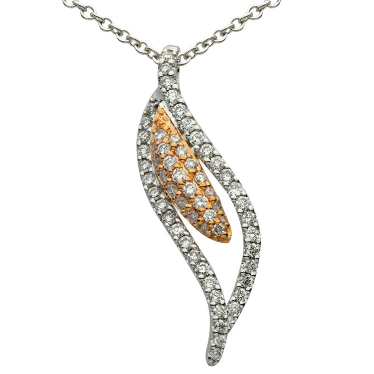18KWR Anthurium Pendant