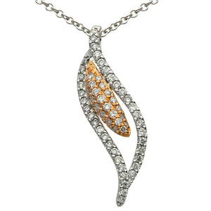 18KWR Anthurium Pendant