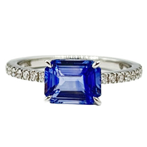 18KW Blue Sapphire Keeley Ring