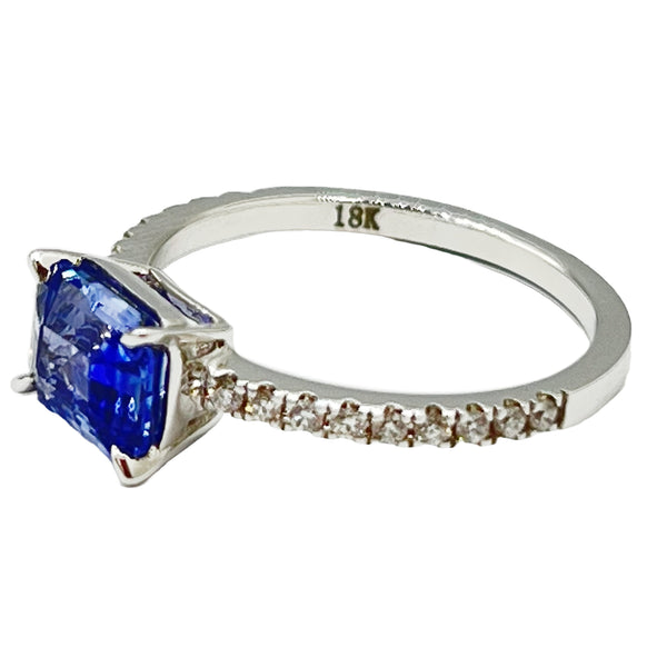 18KW Blue Sapphire Keeley Ring