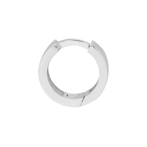 14K White Gold Small Huggie Hoops