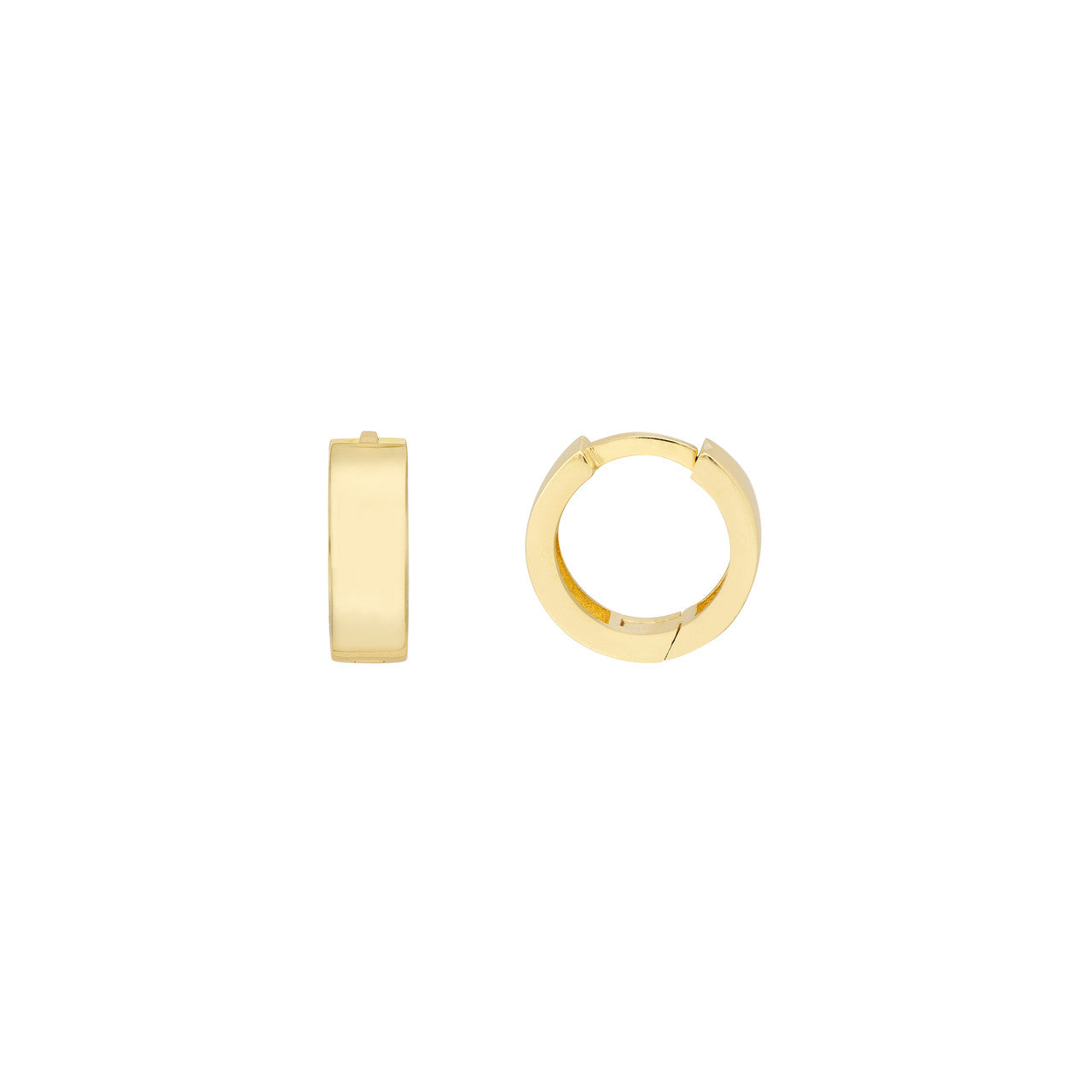 14K Yellow Gold Small Huggie Hoops