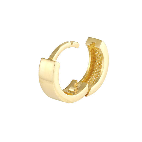 14K Yellow Gold Small Huggie Hoops