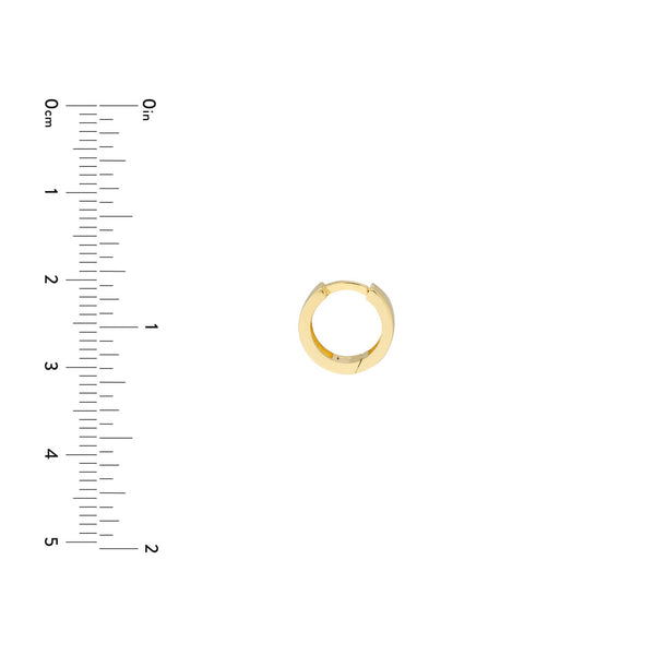 14K Yellow Gold Small Huggie Hoops