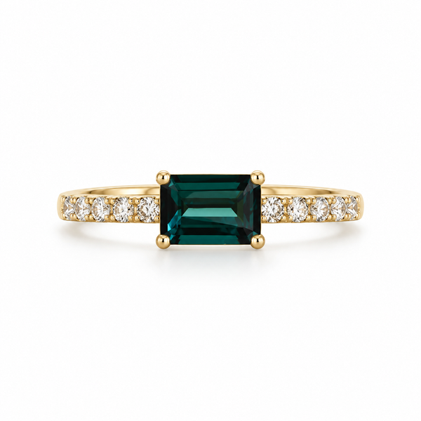 18KY Green Tourmaline Kyla Ring