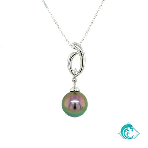 14KW Tahitian Pearl Kahili Pendant
