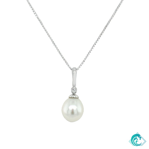 14KW White South Sea Pearl Mila Enhancer