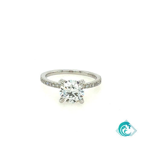 14KW Lab Grown Round Brilliant Diamond Wedding Ring Set