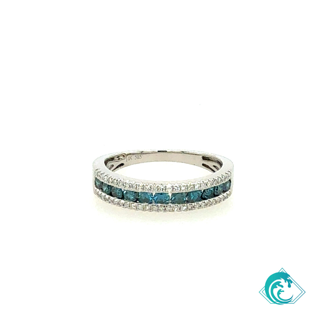 14KW Blue Diamond Tova Band