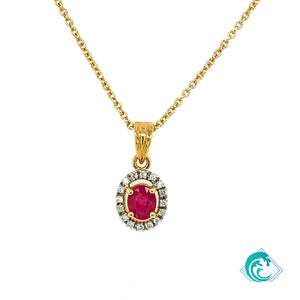 14KY Petite Ruby Pendant