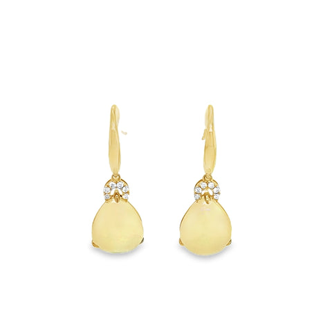14KY Ethiopian Opal Drop Earrings