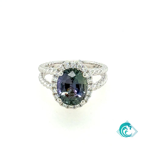 18KW Tanzanite Mea Huna Ring