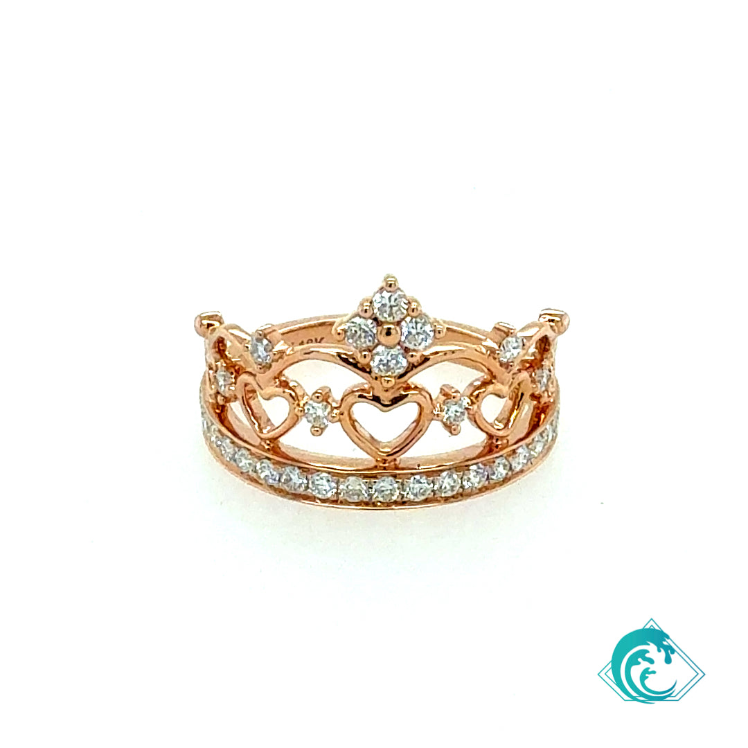 18KR Sweet Sixteen Crown Ring