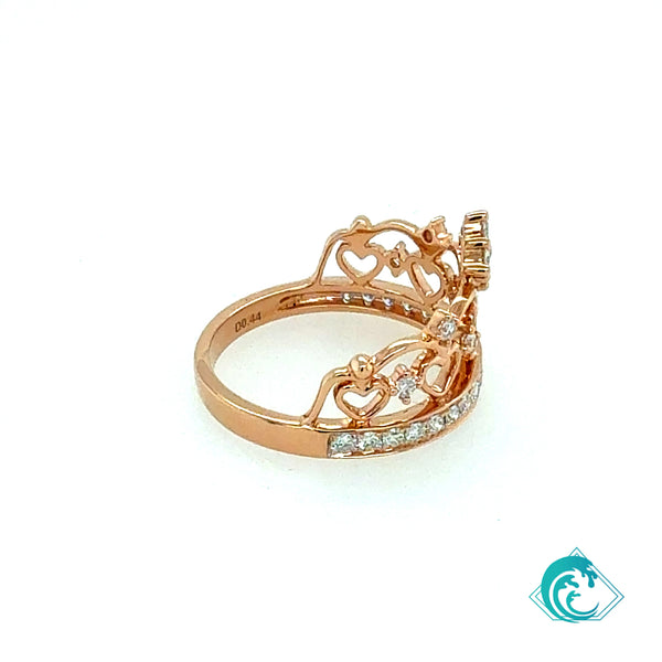 18KR Sweet Sixteen Crown Ring