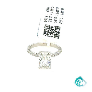 14KW Sustainable Radiant Eternity Diamond Ring