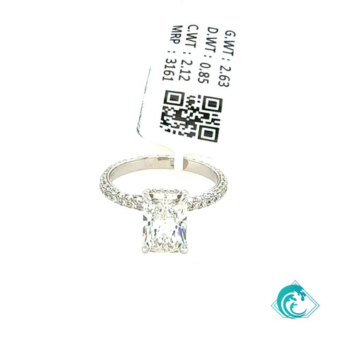 14KW Sustainable Radiant Eternity Diamond Ring
