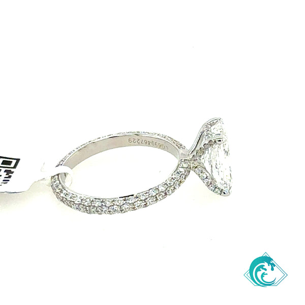 14KW Sustainable Radiant Eternity Diamond Ring