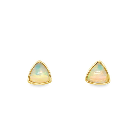 14KY Ethiopian Opal Stud Earrings