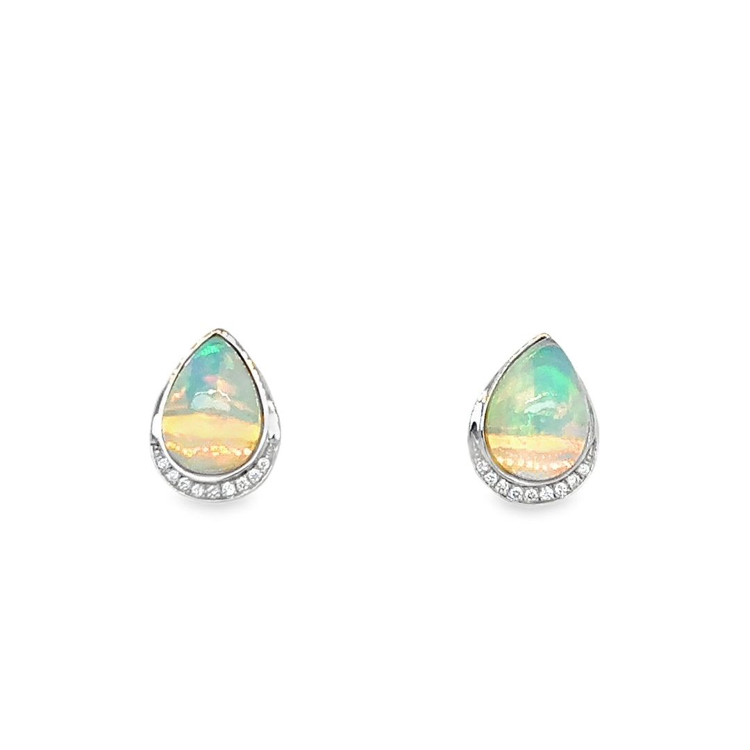 14KW Ethiopian Opal Stud Earrings
