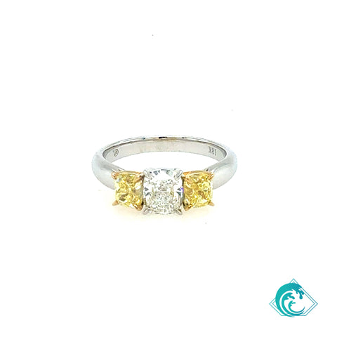 18KWY Sunset Yellow Diamond Ring