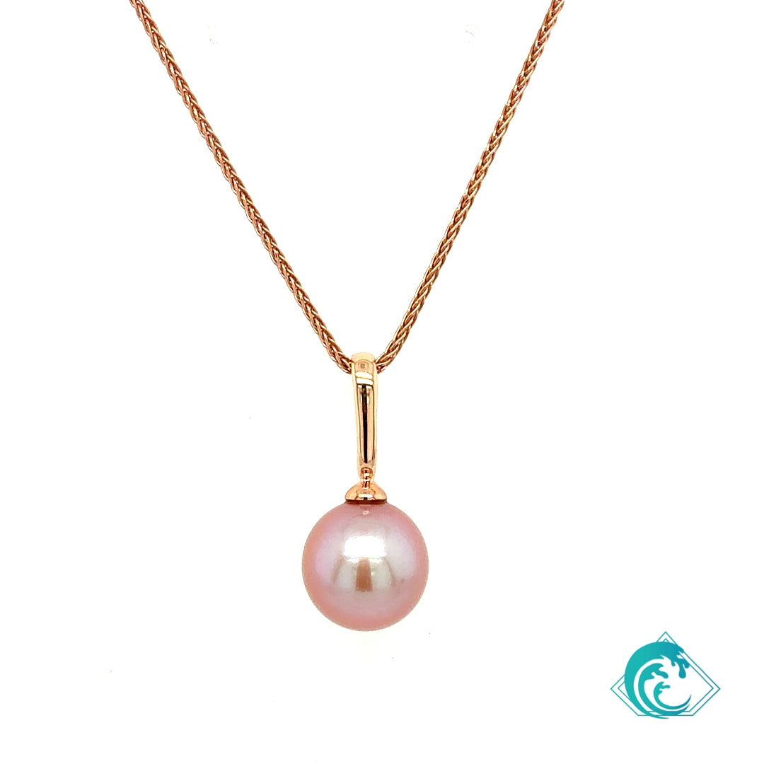 14KR Edison Pearl Simple Enhancer Pendant