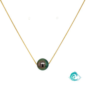 14KY Tahitian Pearl Kela Floater Necklace