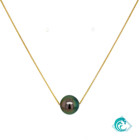 14KY Tahitian Pearl Kela Floater Necklace