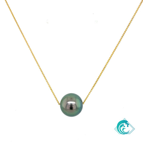 14KY Tahitian Pearl Dani Floater Necklace