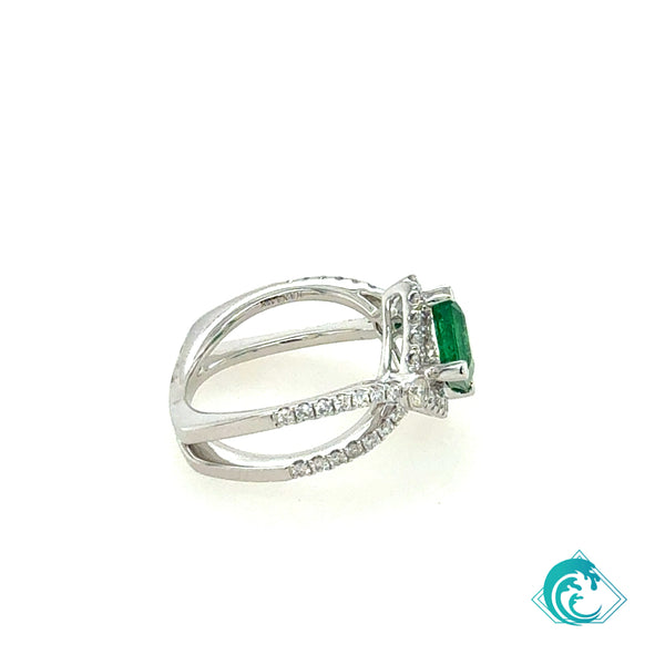 18KW Emerald Elana Ring
