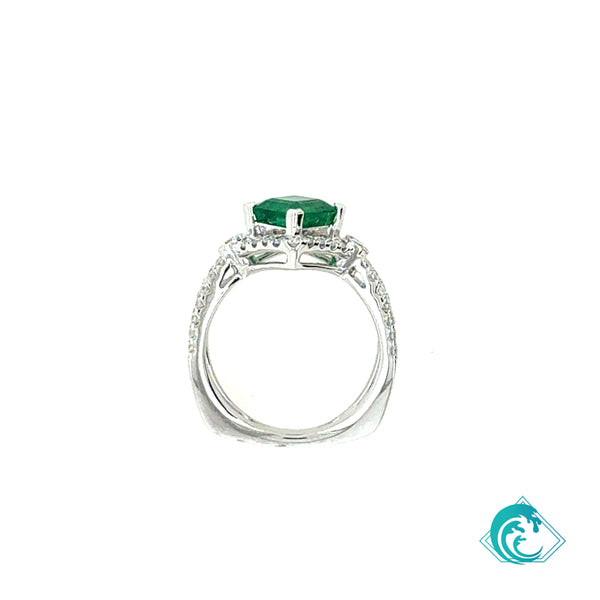 18KW Emerald Elana Ring