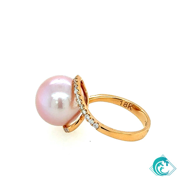 18KR Pink Edison Diamond Ring