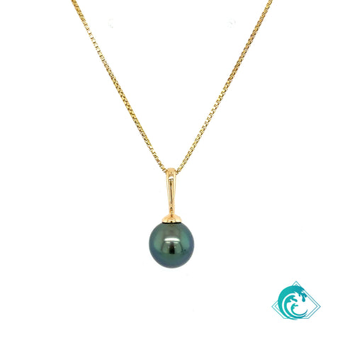 14KY Tahitian Peacock Pearl Pendant Enhancer