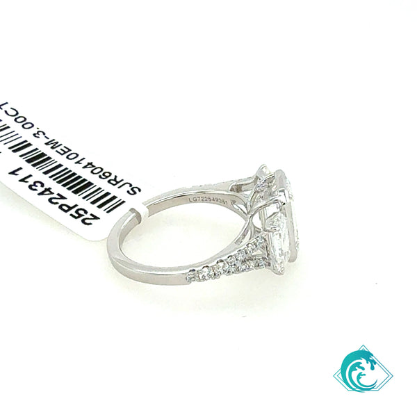 14KW Sustainable Bezel Emerald Cut Diamond Ring