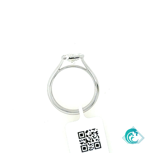 14KW Sustainable Bezel Pear Shape Diamond Ring