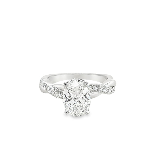 14KW Sustainably Created Solitaire Diamond Ring
