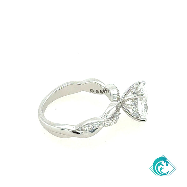 14KW Sustainably Created Solitaire Diamond Ring