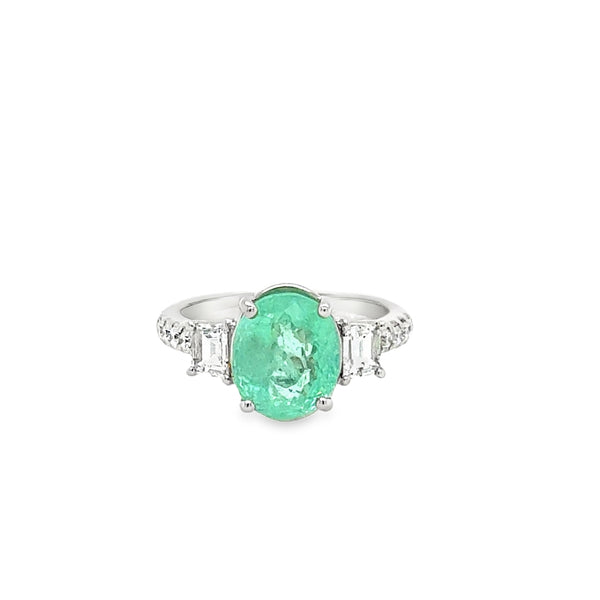 18KW Natural Paraiba Tourmaline Cadillac Ring