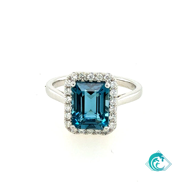 14KW London Blue Topaz Ring