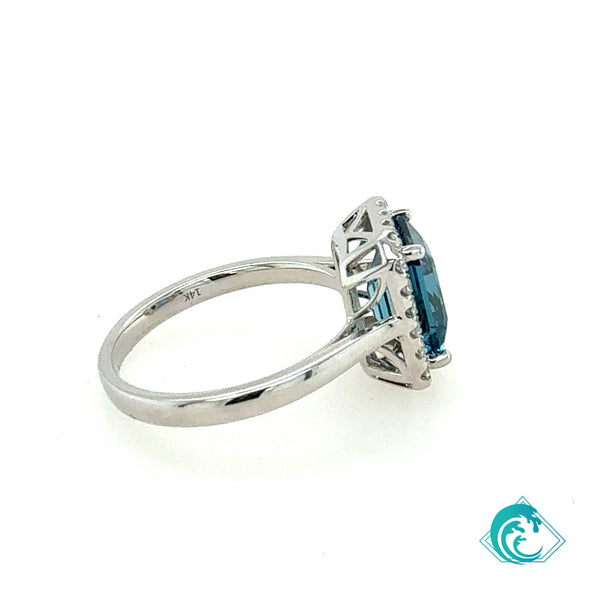 14KW London Blue Topaz Ring