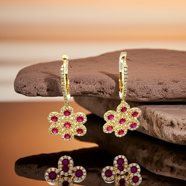 14KY Ruby Kealia Earrings