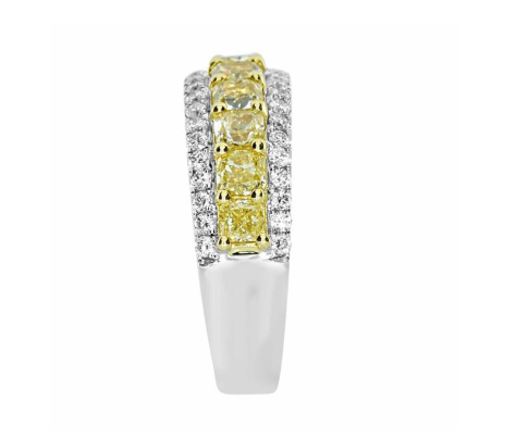 18KW Yellow Diamond Cairo Band
