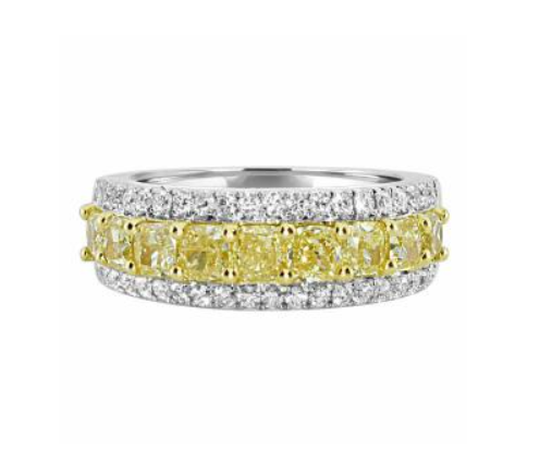 18KW Yellow Diamond Cairo Band