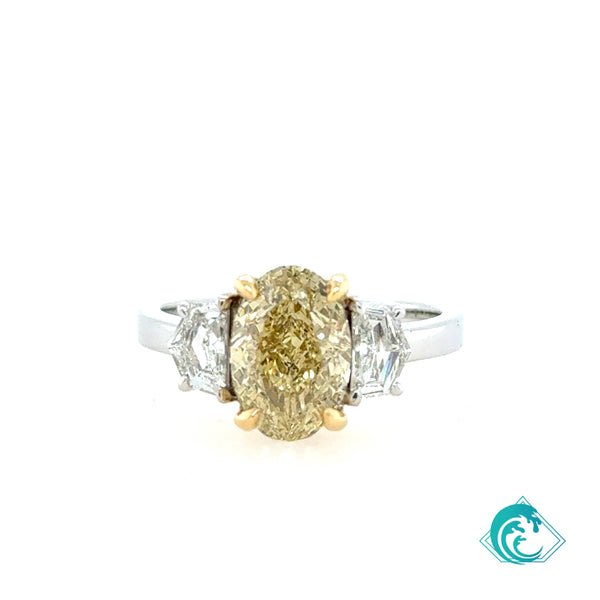 18K GIA Fancy Brownish Yellow Cadillac Diamond Ring